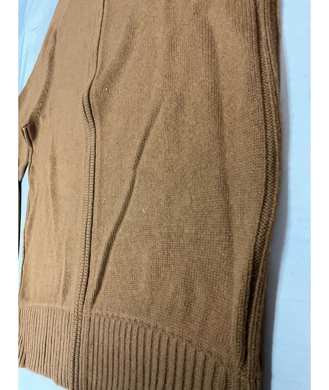 LORO PIANA Коричневый шерстяной кардиган, фото 3