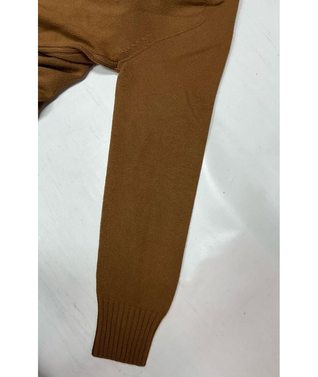 LORO PIANA Коричневый шерстяной кардиган, фото 7