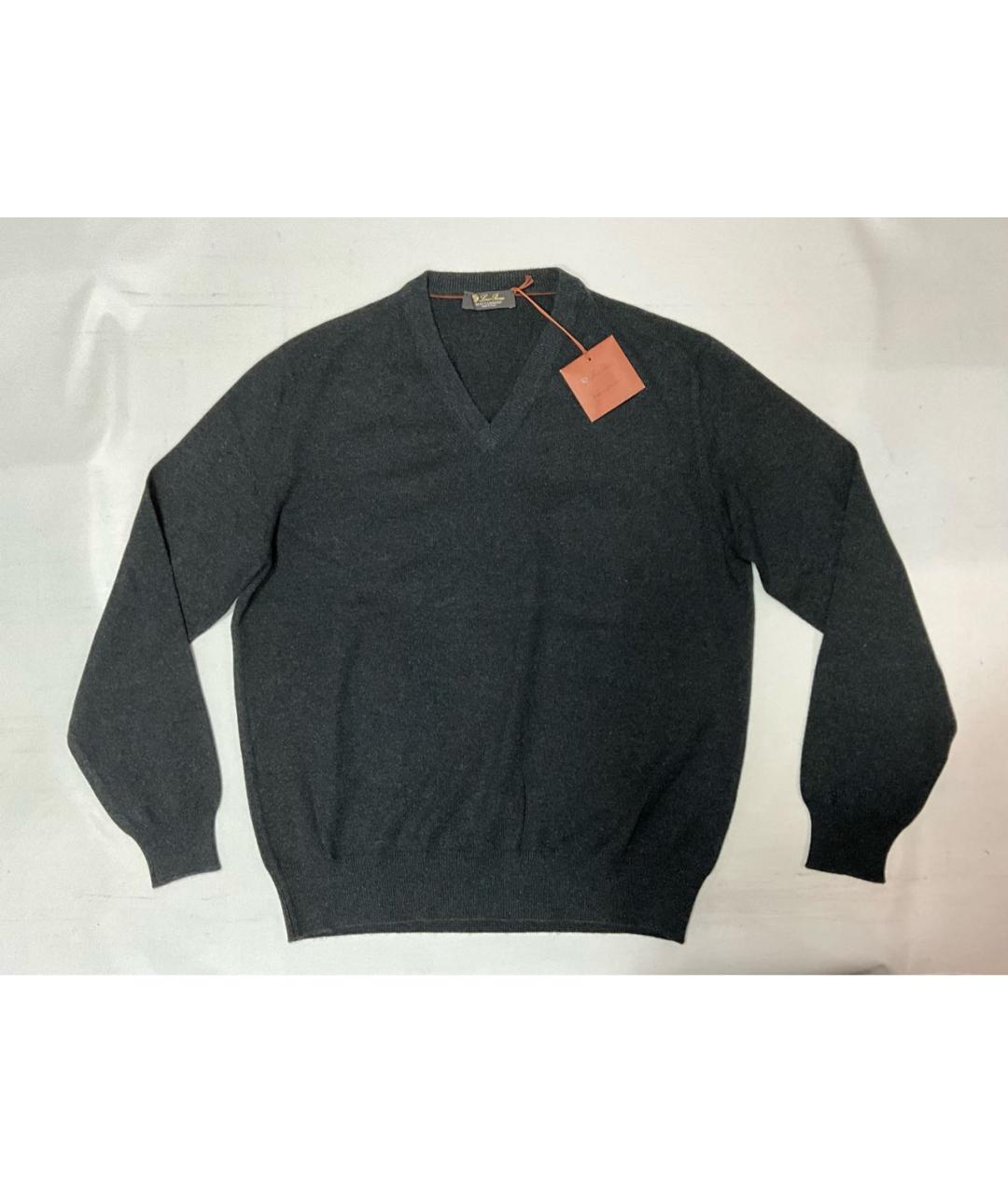 LORO PIANA Серый кашемировый джемпер / свитер, фото 9