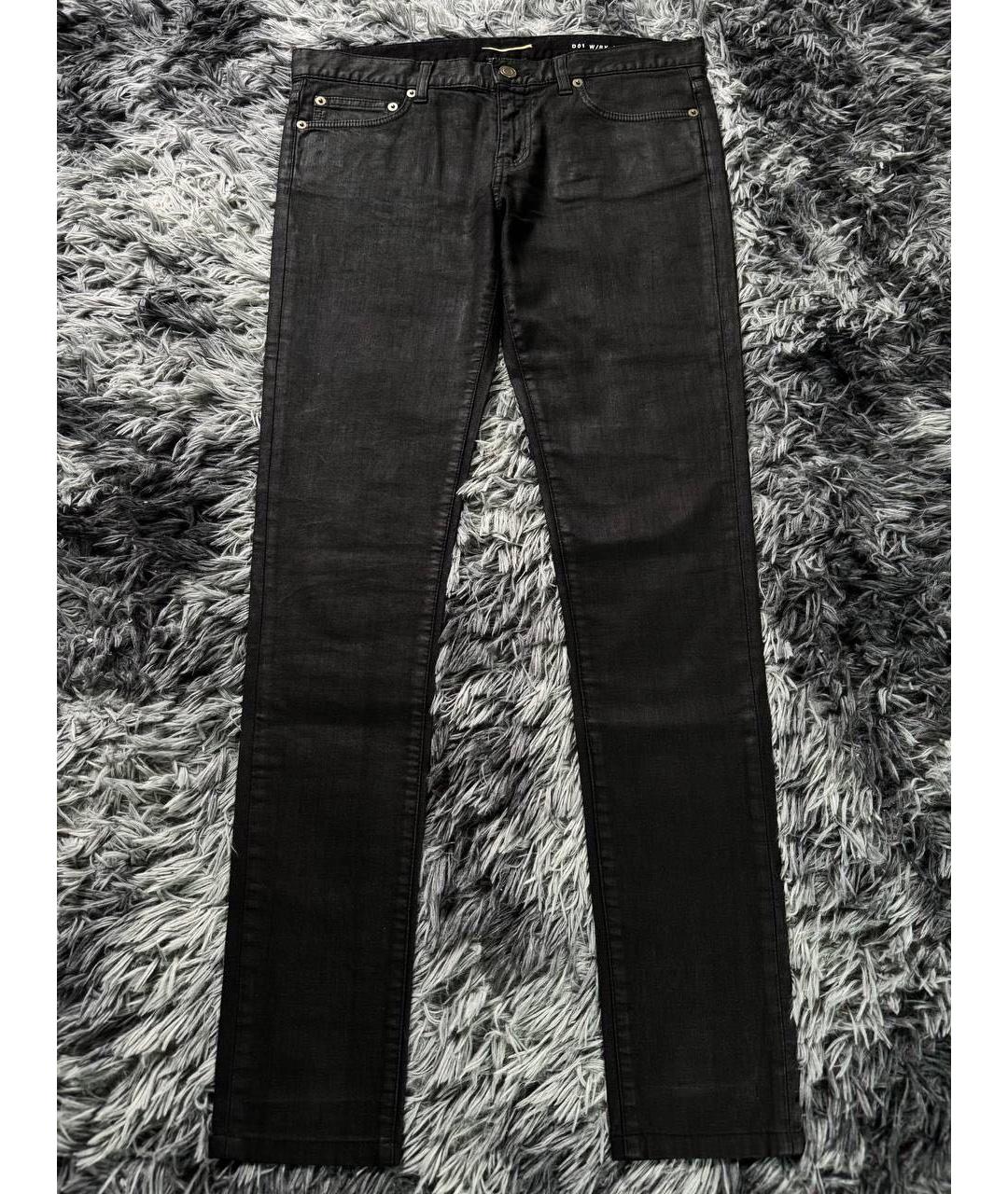 SAINT LAURENT Черные хлопковые джинсы скинни, фото 9