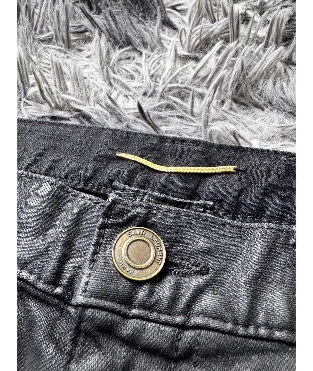 SAINT LAURENT Черные хлопковые джинсы скинни, фото 7