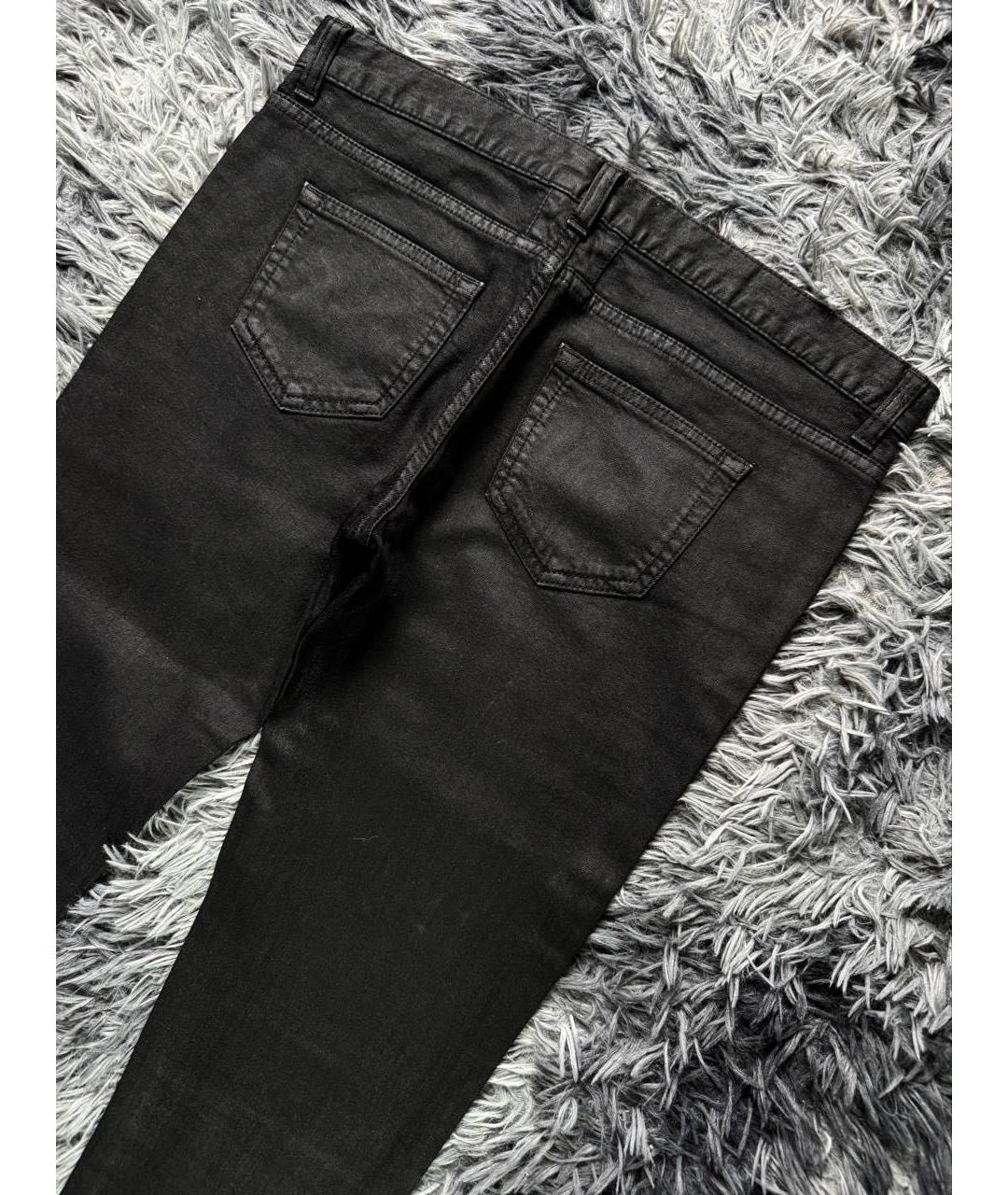 SAINT LAURENT Черные хлопковые джинсы скинни, фото 3