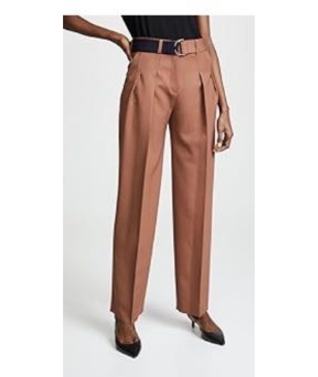 VICTORIA BECKHAM Коричневые шерстяные брюки широкие, фото 8