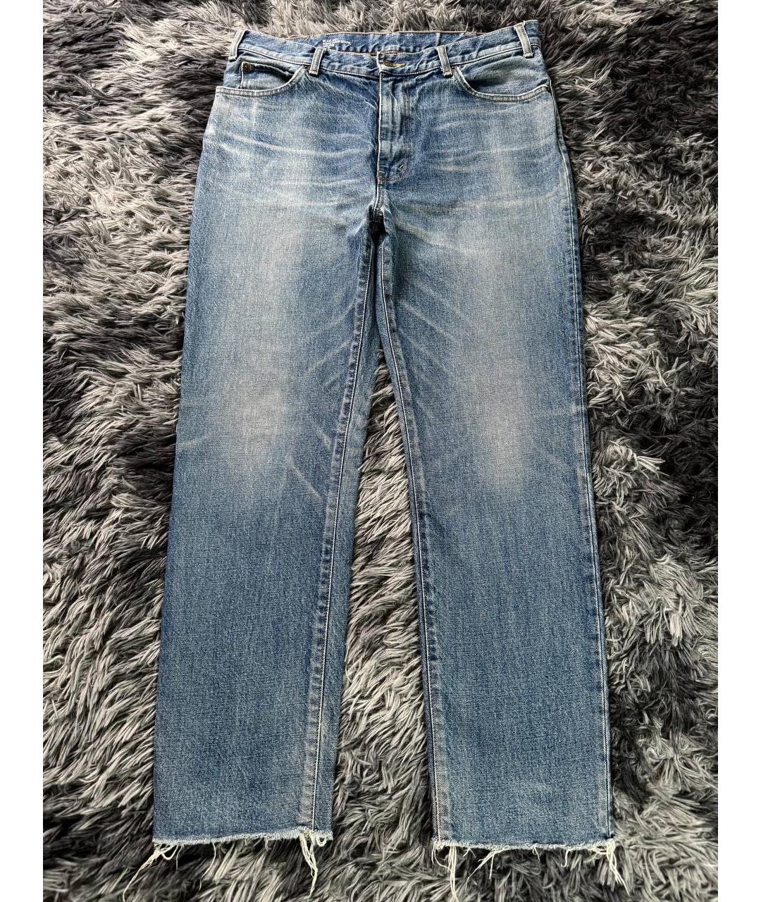 CELINE Голубые хлопковые джинсы, фото 9