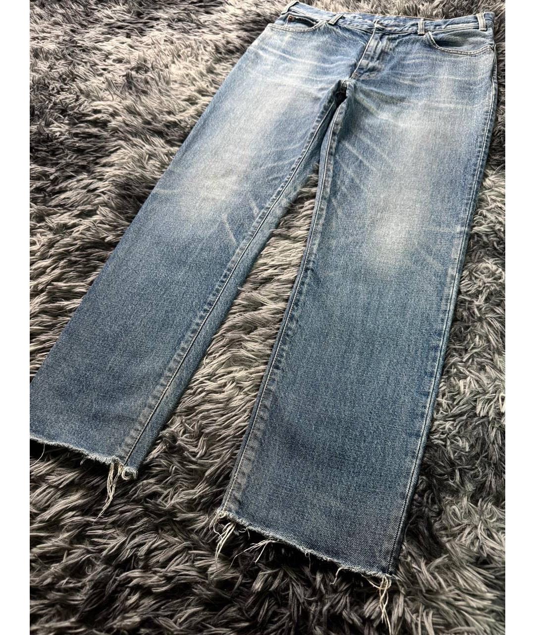 CELINE Голубые хлопковые джинсы, фото 4