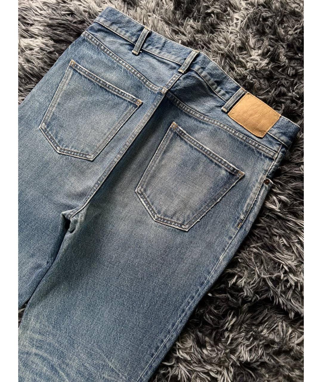 CELINE Голубые хлопковые джинсы, фото 3