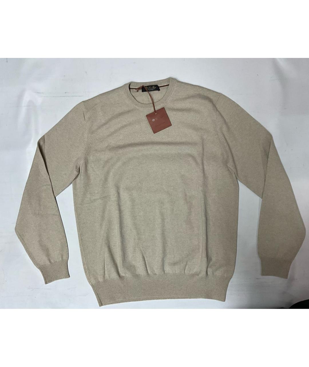LORO PIANA Бежевый кашемировый джемпер / свитер, фото 7