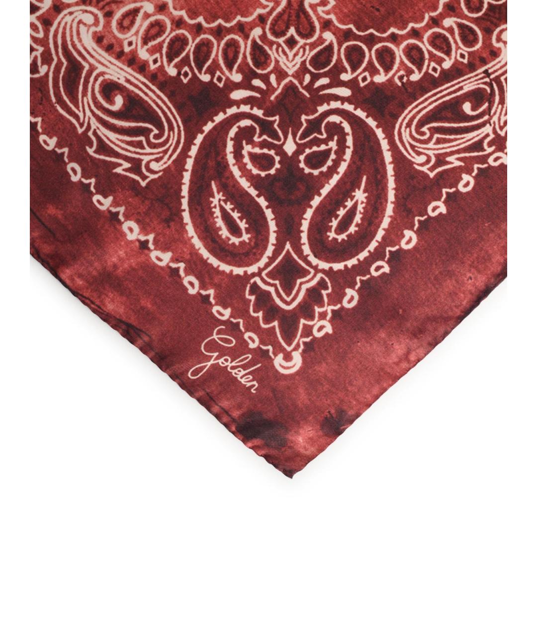GOLDEN GOOSE DELUXE BRAND Красный шелковый платок, фото 3