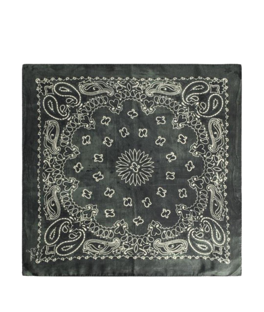 GOLDEN GOOSE DELUXE BRAND Зеленый шелковый платок, фото 1