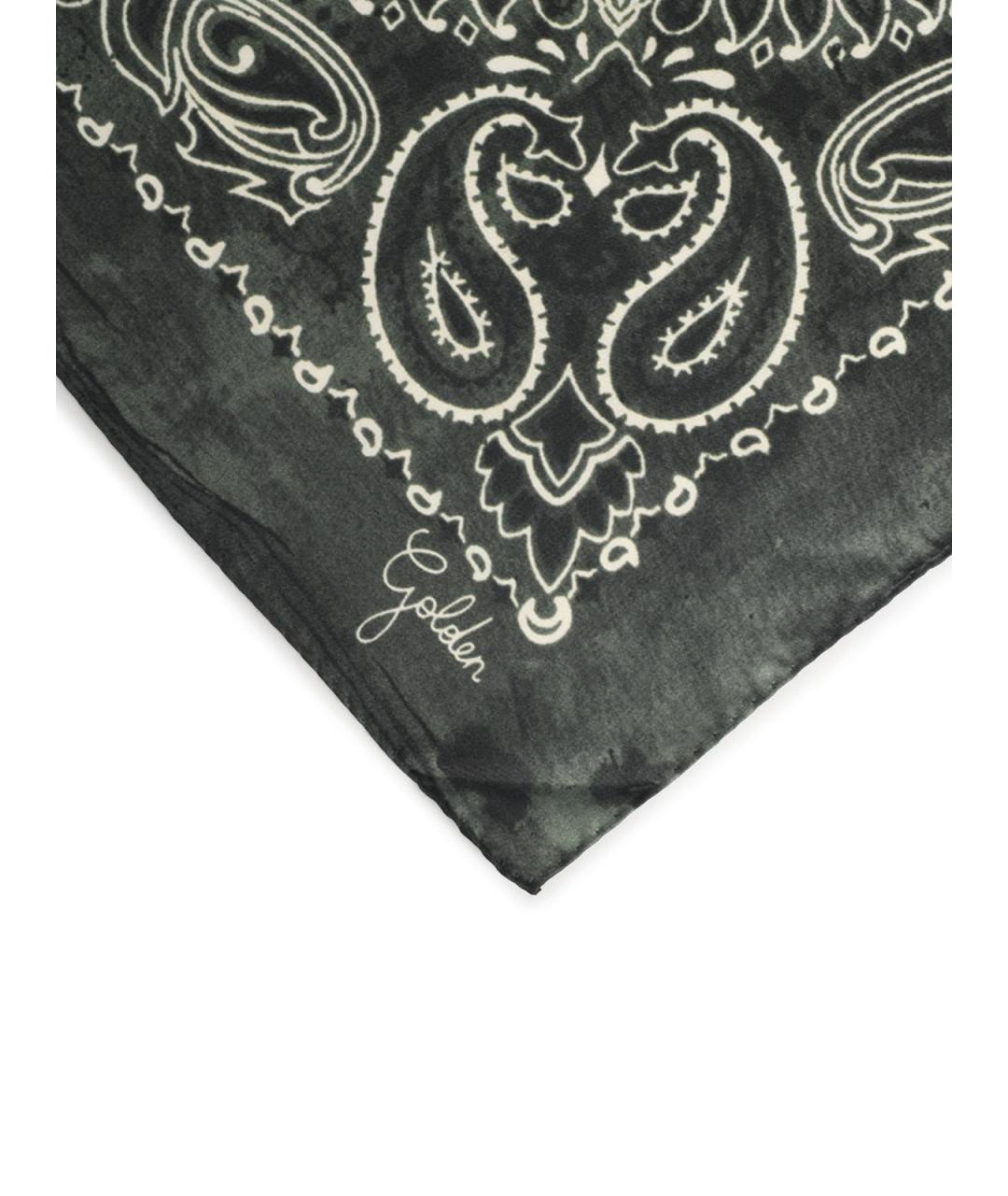 GOLDEN GOOSE DELUXE BRAND Зеленый шелковый платок, фото 3