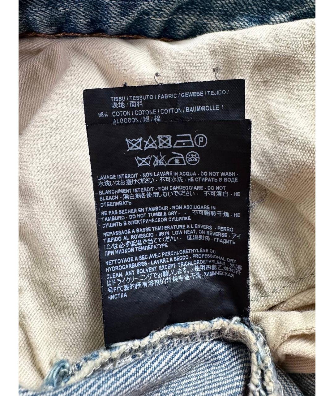 SAINT LAURENT Голубые хлопковые джинсы скинни, фото 8