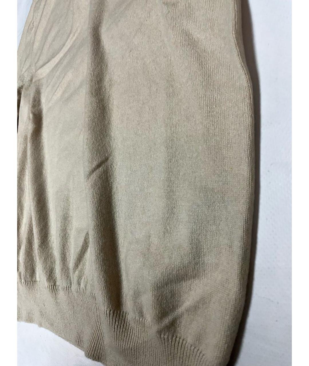 LORO PIANA Бежевое поло с длинным рукавом, фото 4