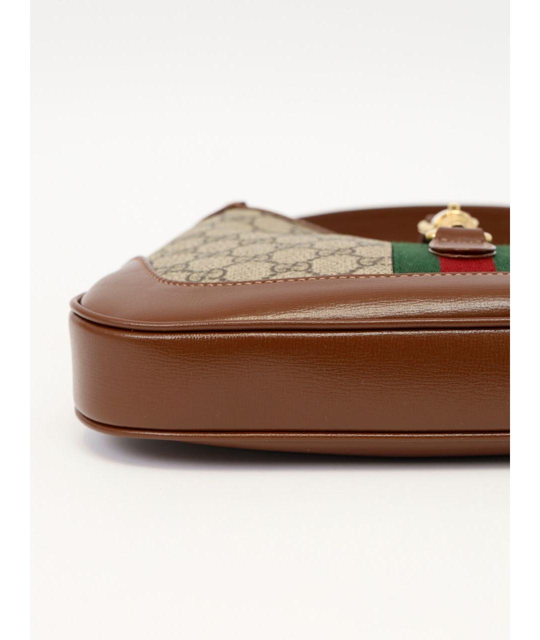 GUCCI Коричневая кожаная сумка с короткими ручками, фото 8