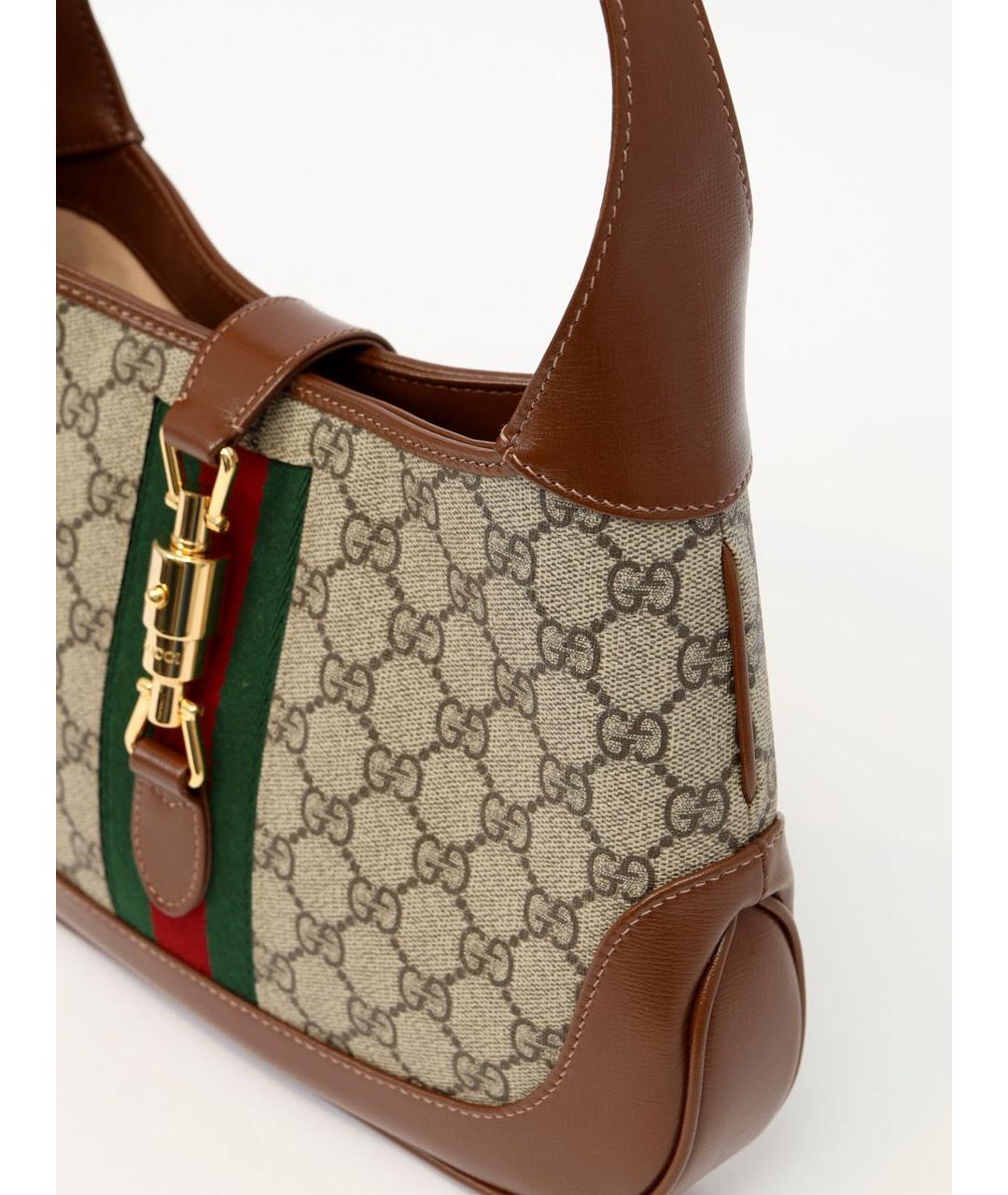 GUCCI Коричневая кожаная сумка с короткими ручками, фото 7