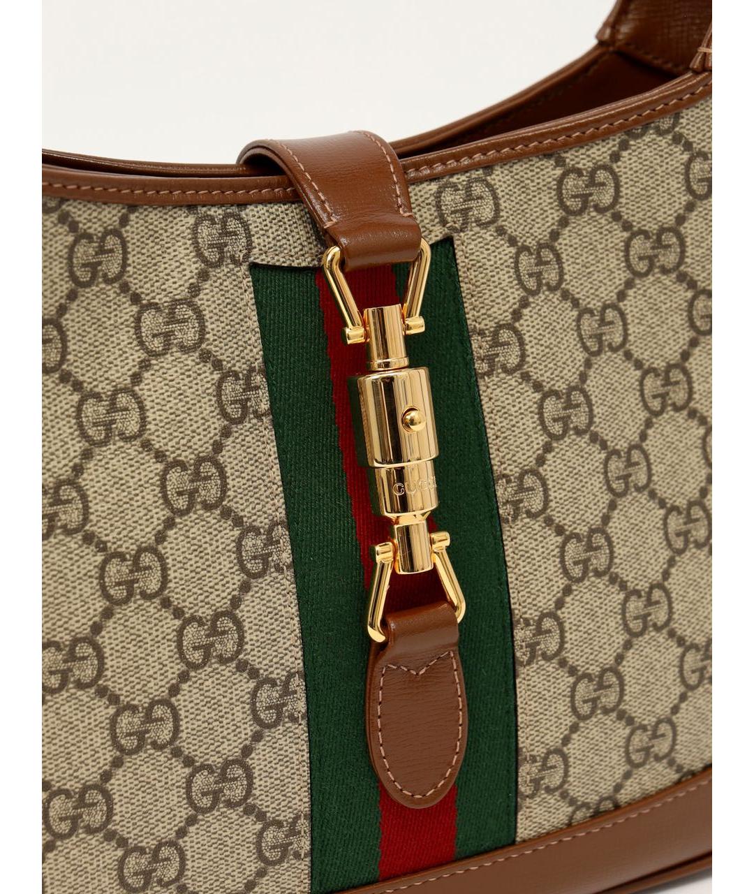 GUCCI Коричневая кожаная сумка с короткими ручками, фото 4