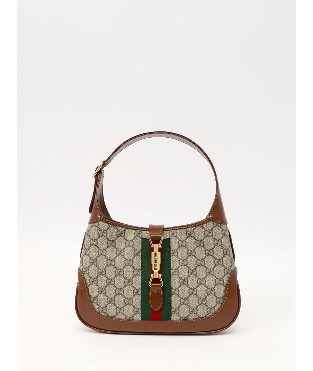 GUCCI Коричневая кожаная сумка с короткими ручками, фото 9