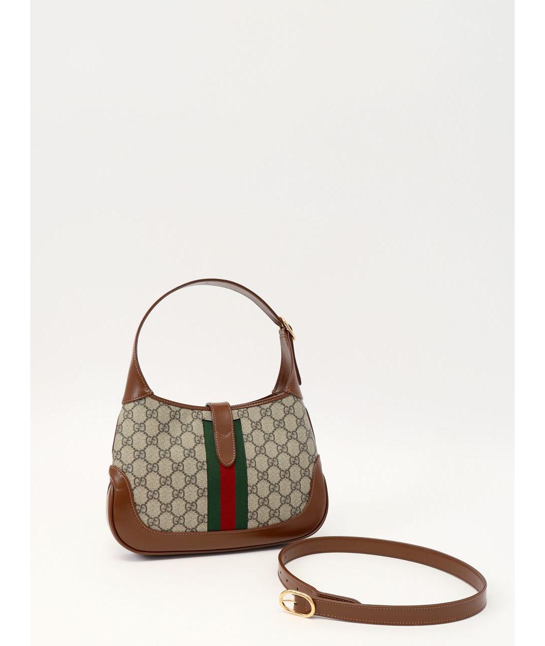 GUCCI Коричневая кожаная сумка с короткими ручками, фото 3