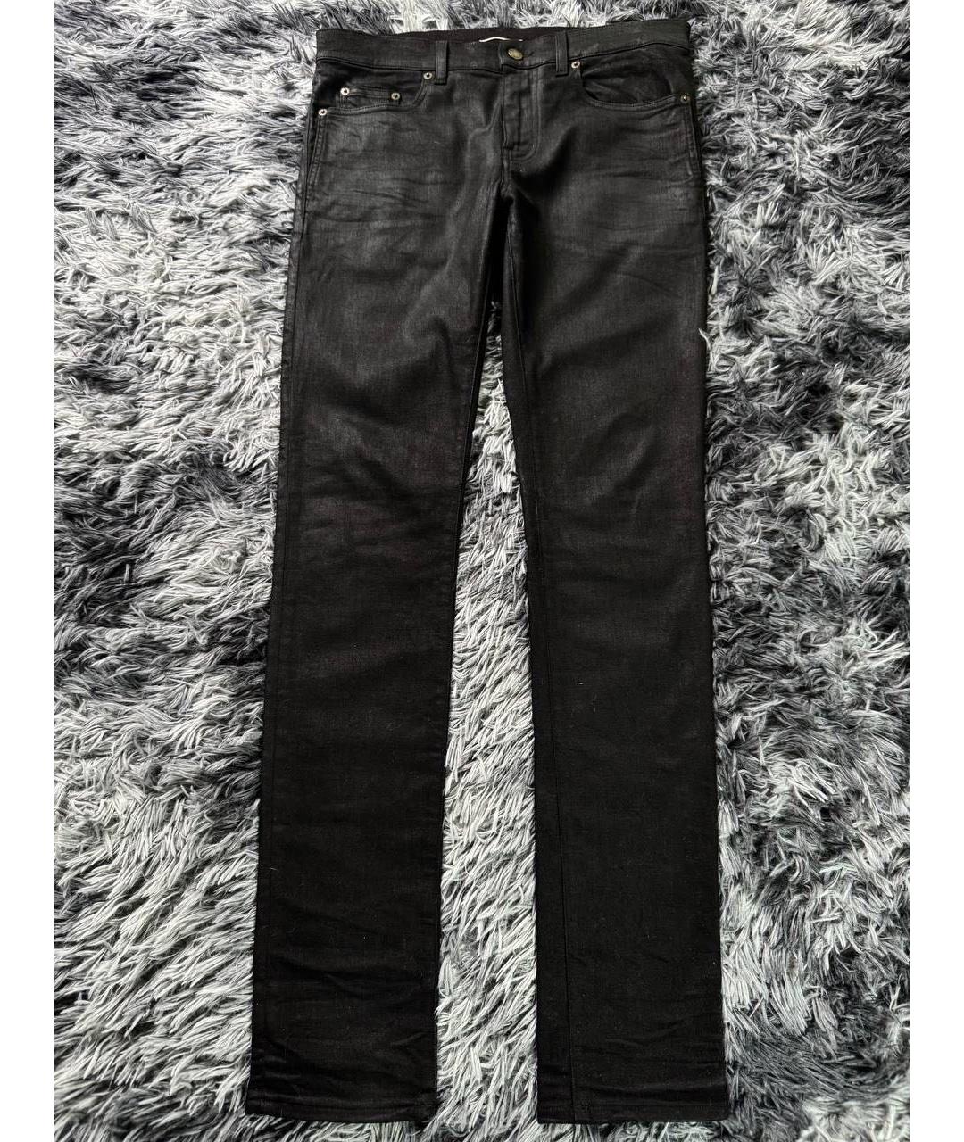 SAINT LAURENT Черные хлопковые джинсы скинни, фото 9