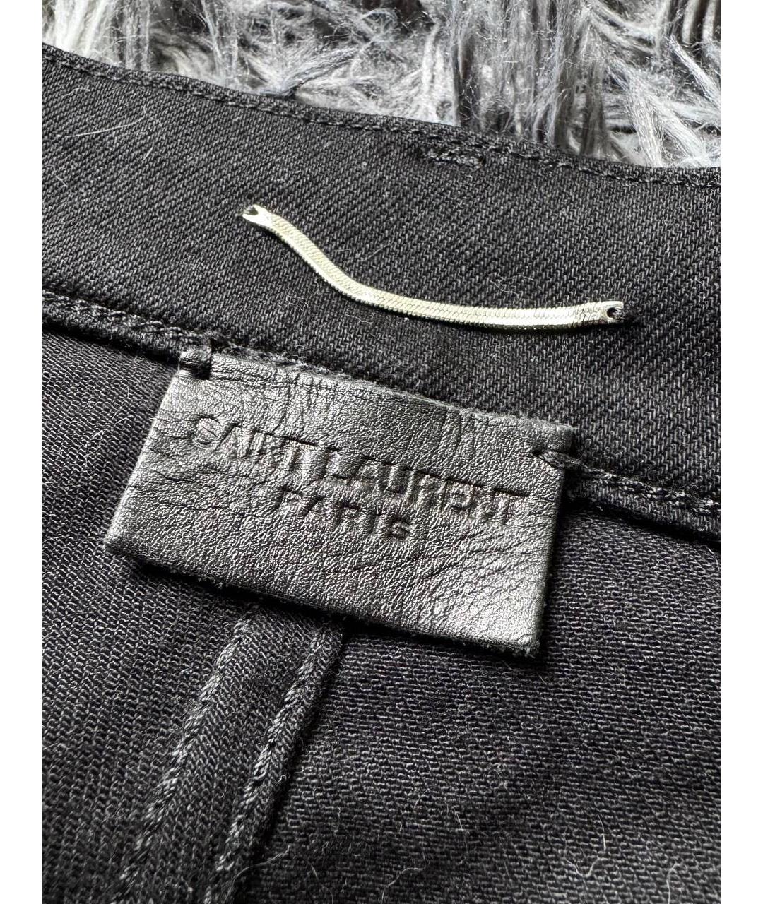 SAINT LAURENT Черные хлопковые джинсы скинни, фото 8