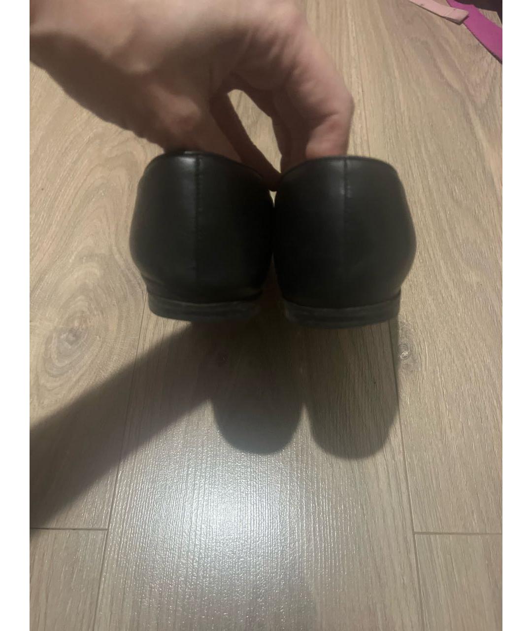 BOTTEGA VENETA Черные кожаные балетки, фото 4