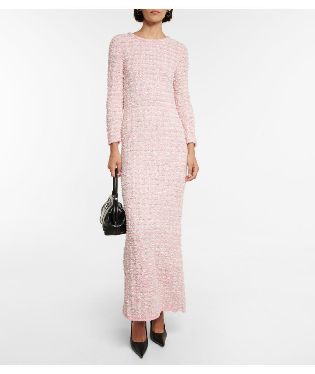 BALENCIAGA Розовое хлопковое повседневное платье, фото 3