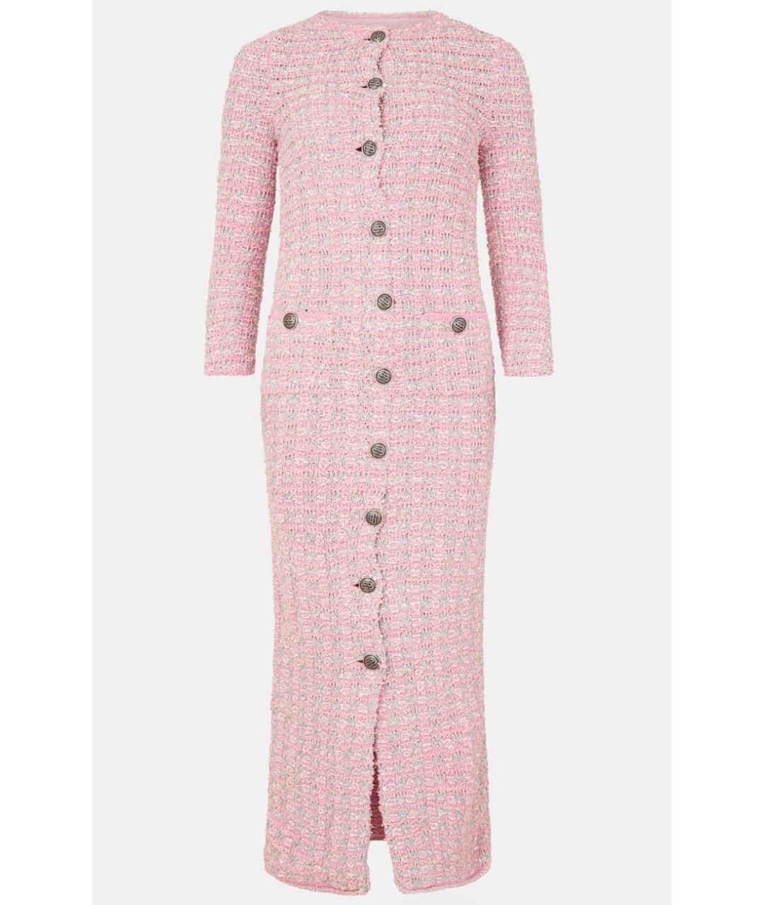 BALENCIAGA Розовое хлопковое повседневное платье, фото 6