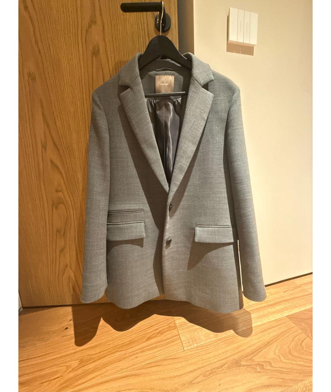 12 STOREEZ Серый полиэстеровый пиджак, фото 2