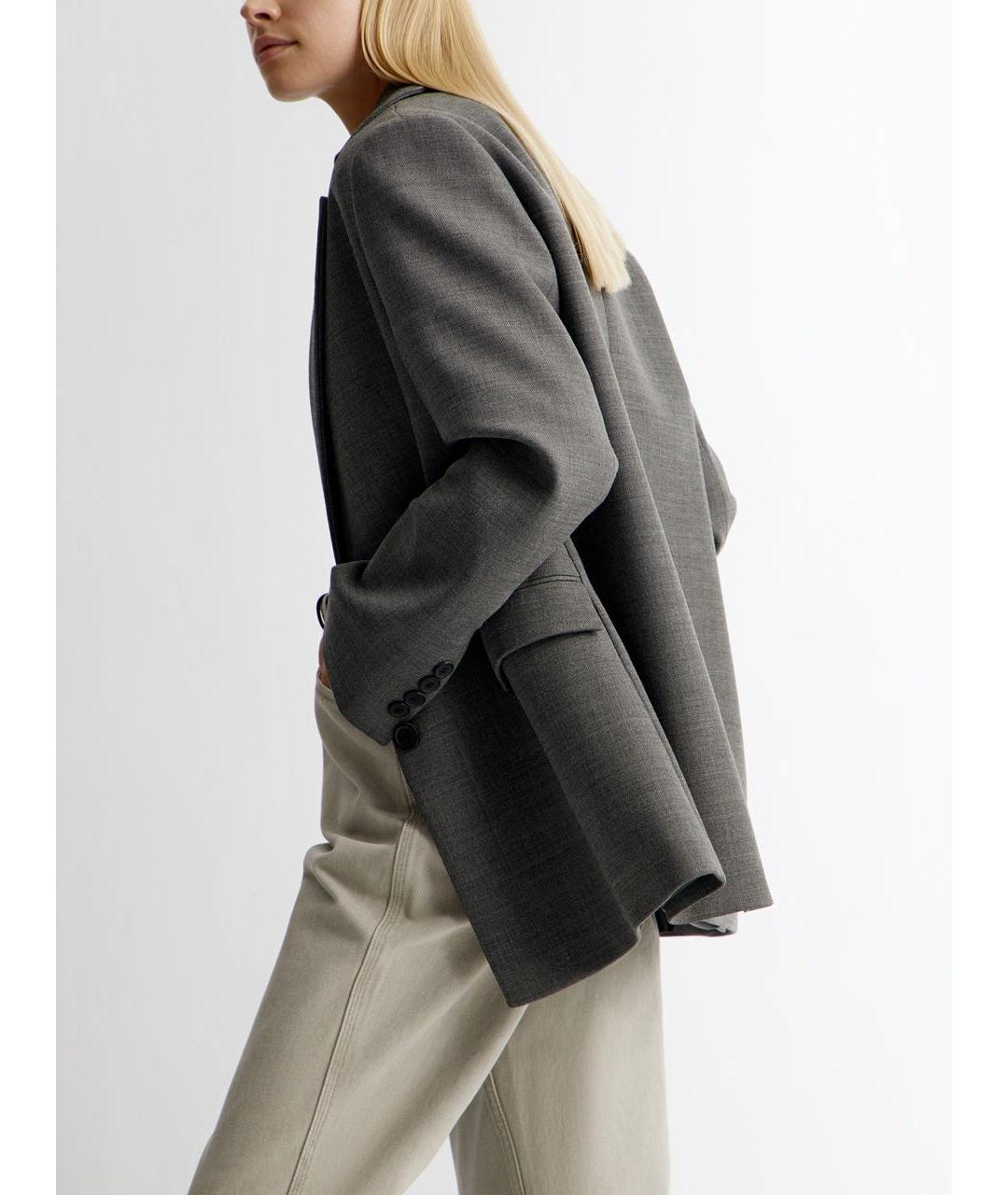 12 STOREEZ Серый полиэстеровый пиджак, фото 8