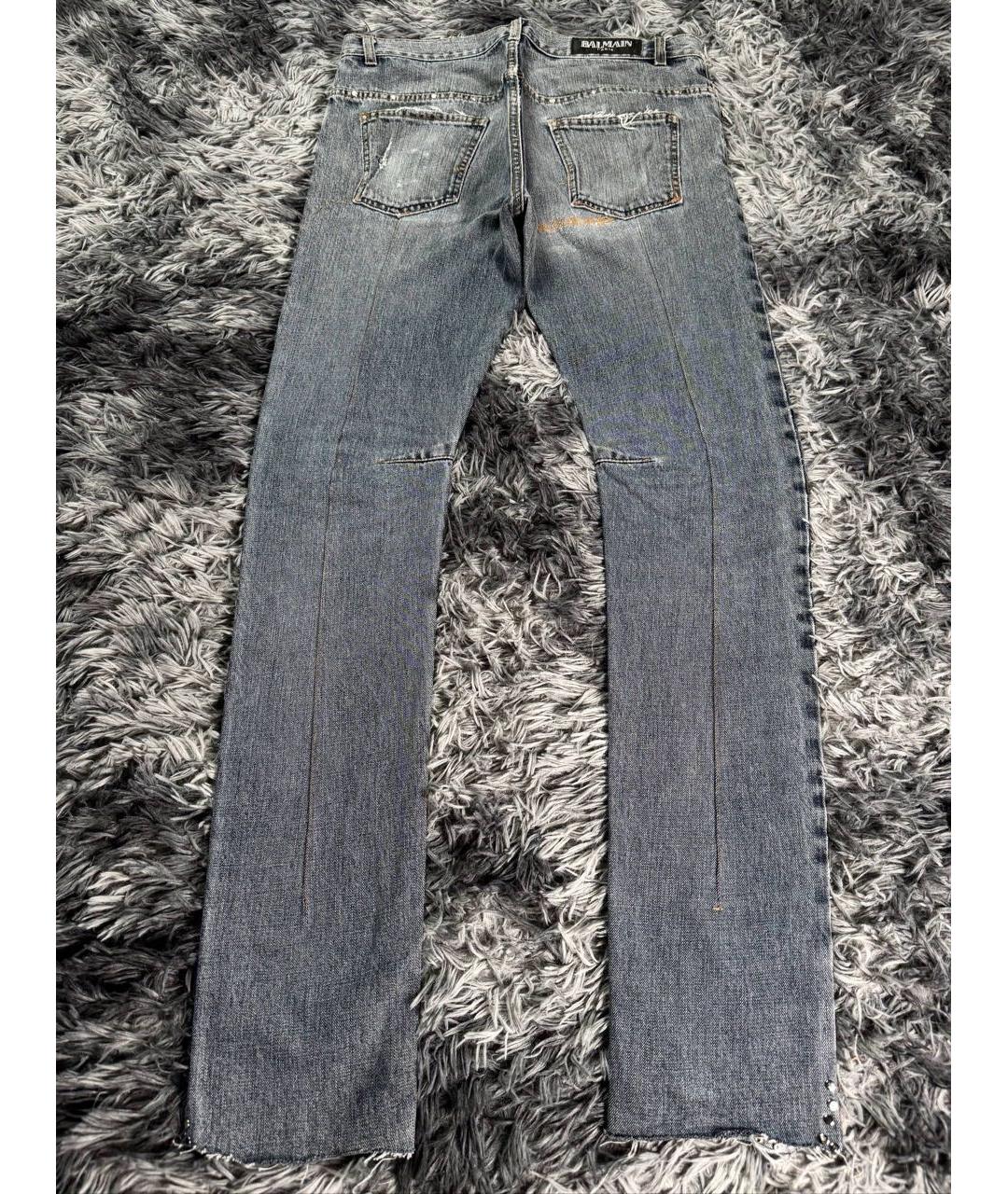 BALMAIN Серые хлопковые джинсы скинни, фото 2