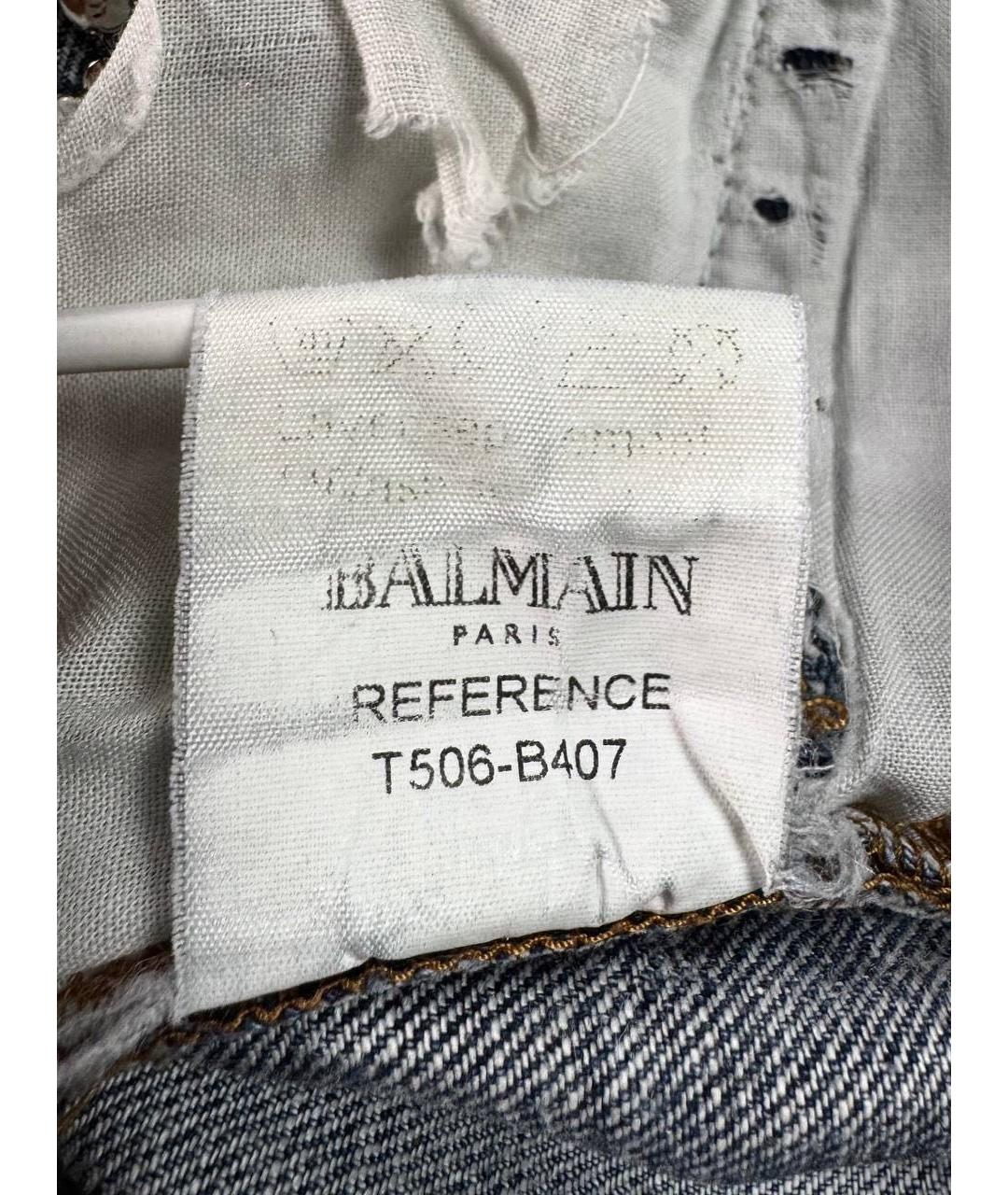 BALMAIN Серые хлопковые джинсы скинни, фото 6