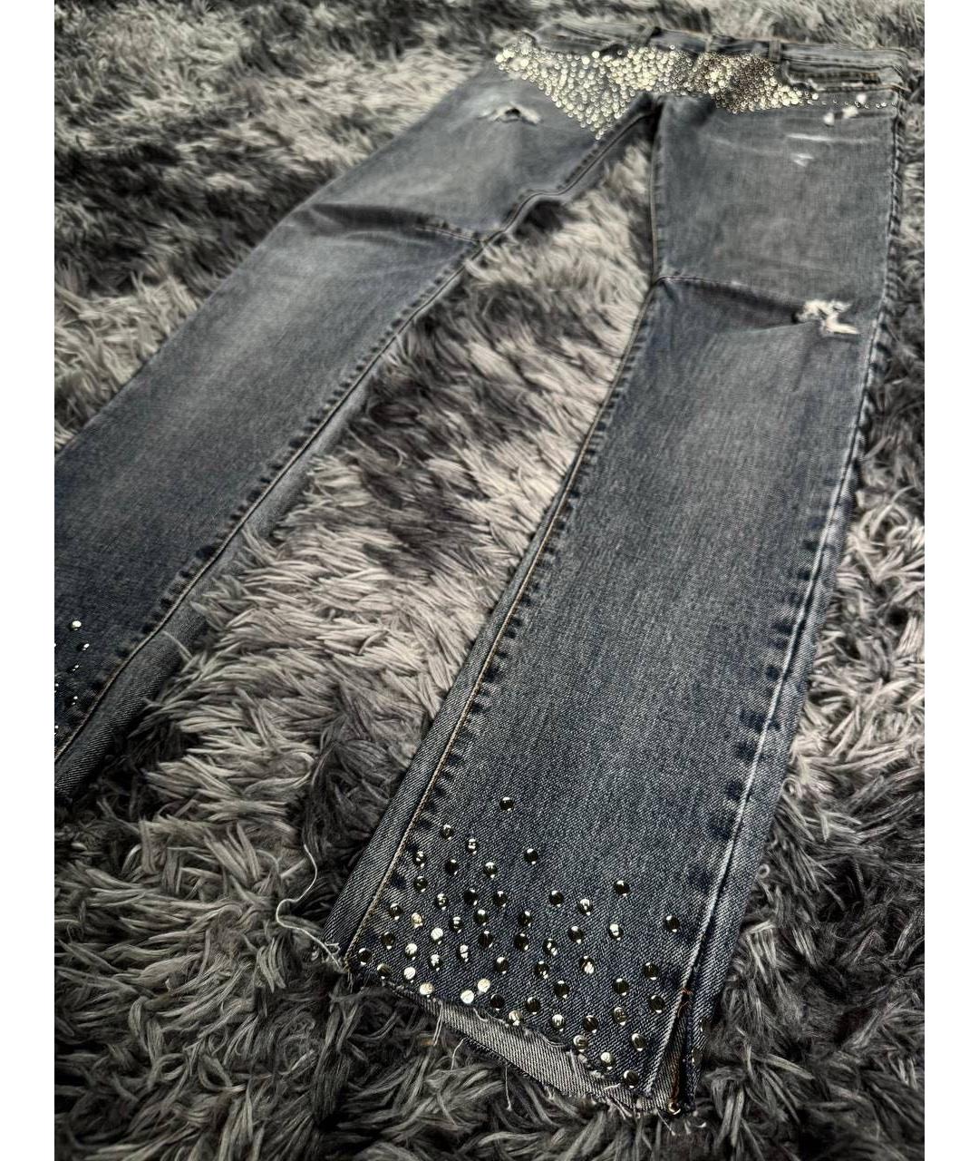 BALMAIN Серые хлопковые джинсы скинни, фото 8