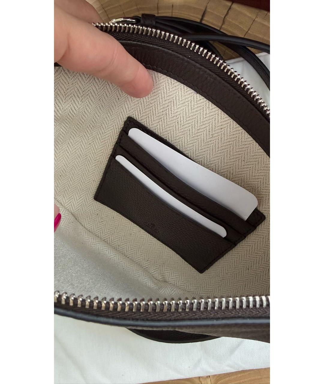 GUCCI Коричневая кожаная барсетка, фото 4