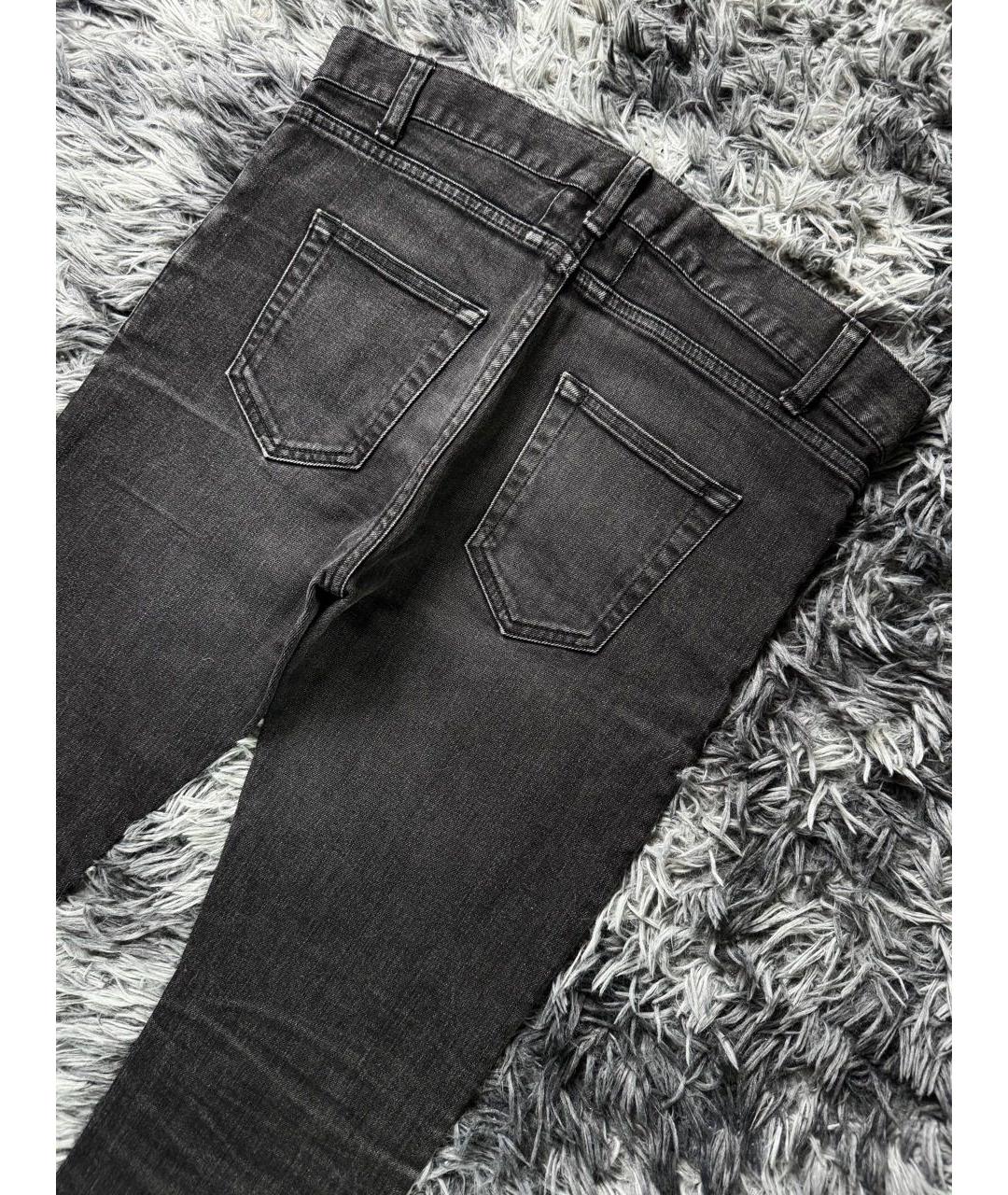 SAINT LAURENT Черные хлопковые джинсы скинни, фото 2
