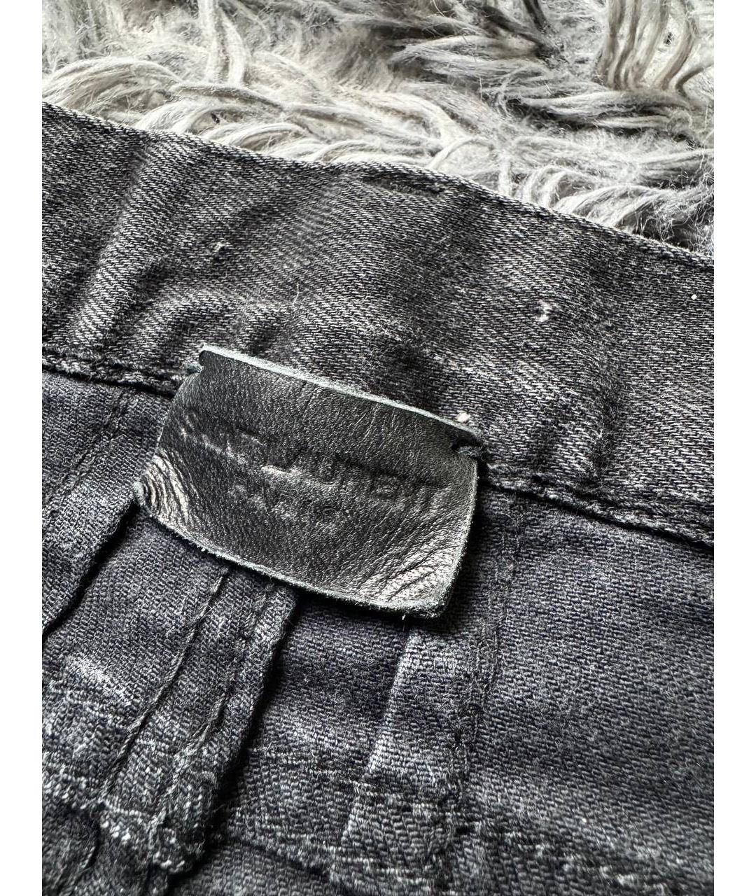 SAINT LAURENT Черные хлопковые джинсы скинни, фото 7