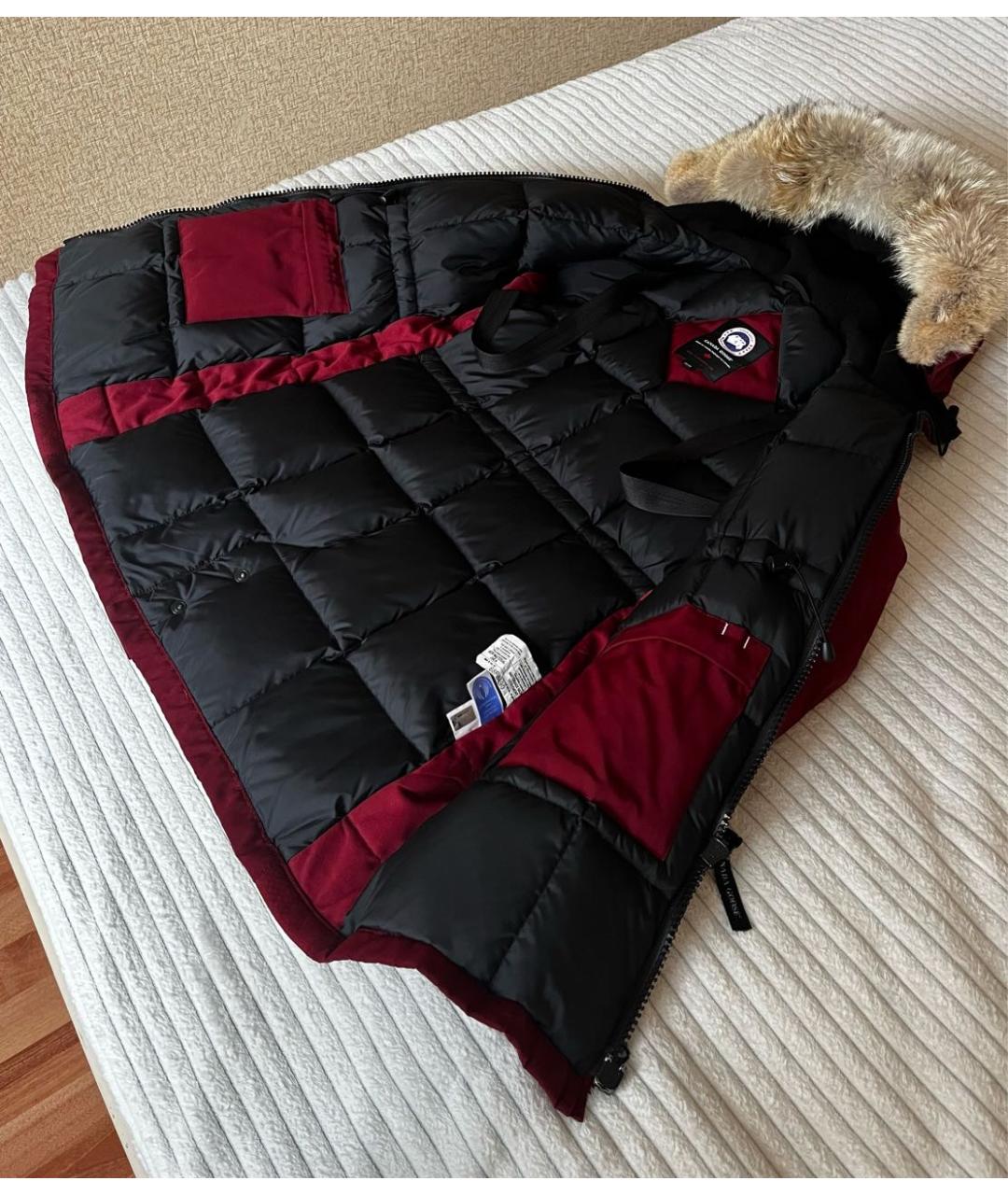 CANADA GOOSE Бордовая полиэстеровая парка, фото 7