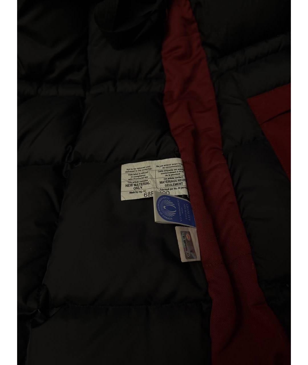 CANADA GOOSE Бордовая полиэстеровая парка, фото 5