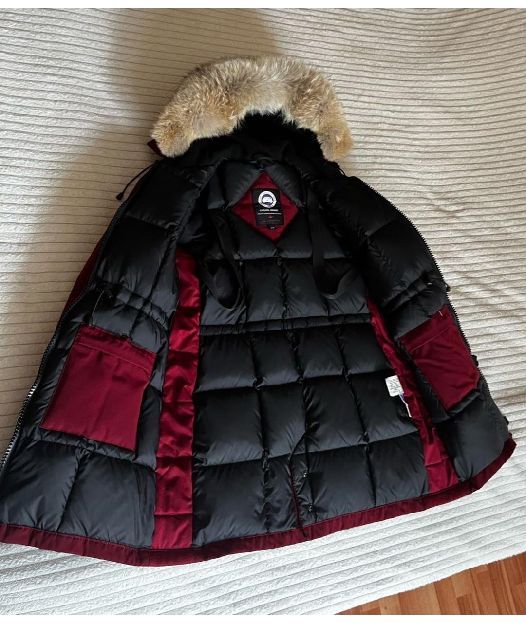 CANADA GOOSE Бордовая полиэстеровая парка, фото 4