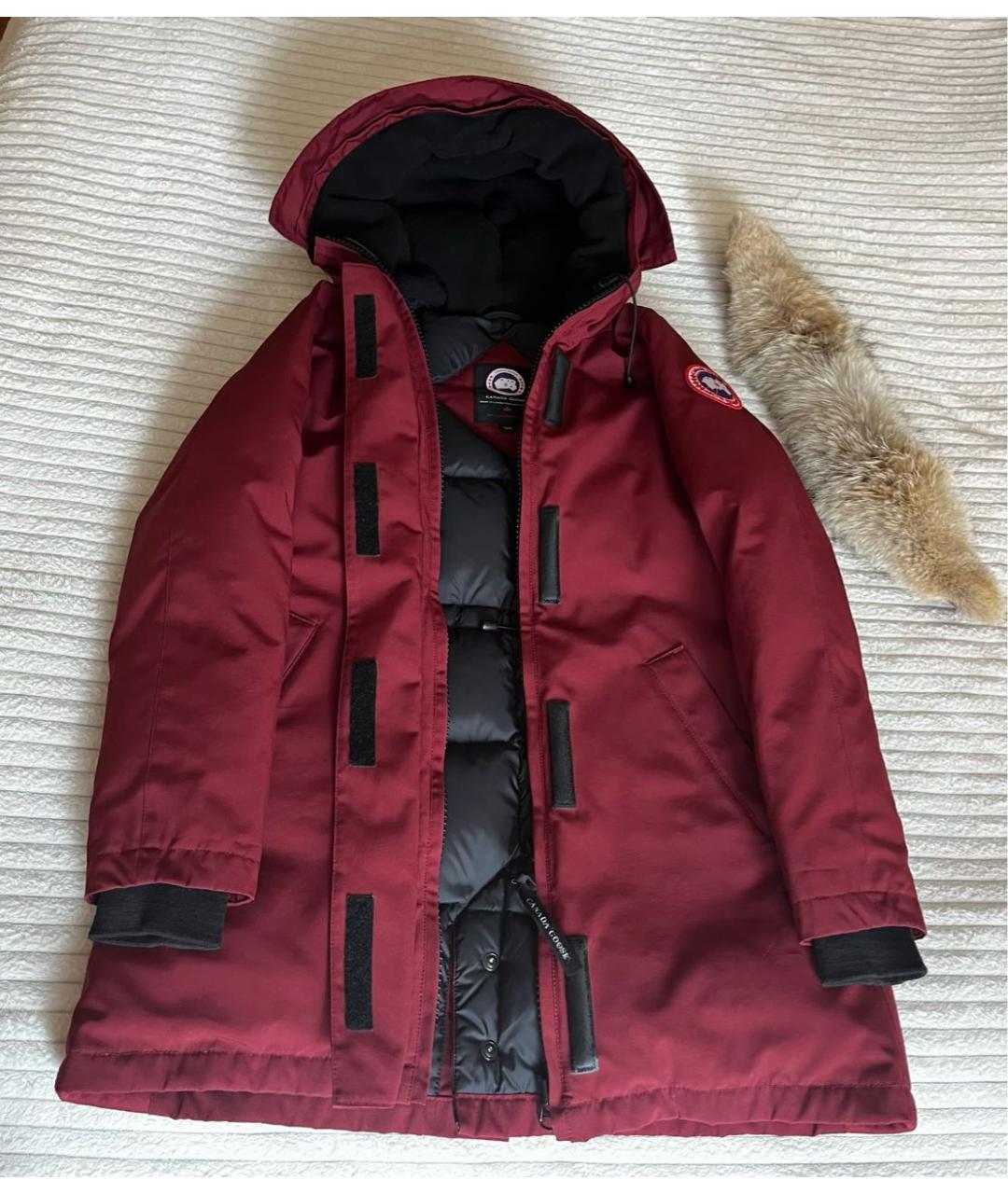 CANADA GOOSE Бордовая полиэстеровая парка, фото 6