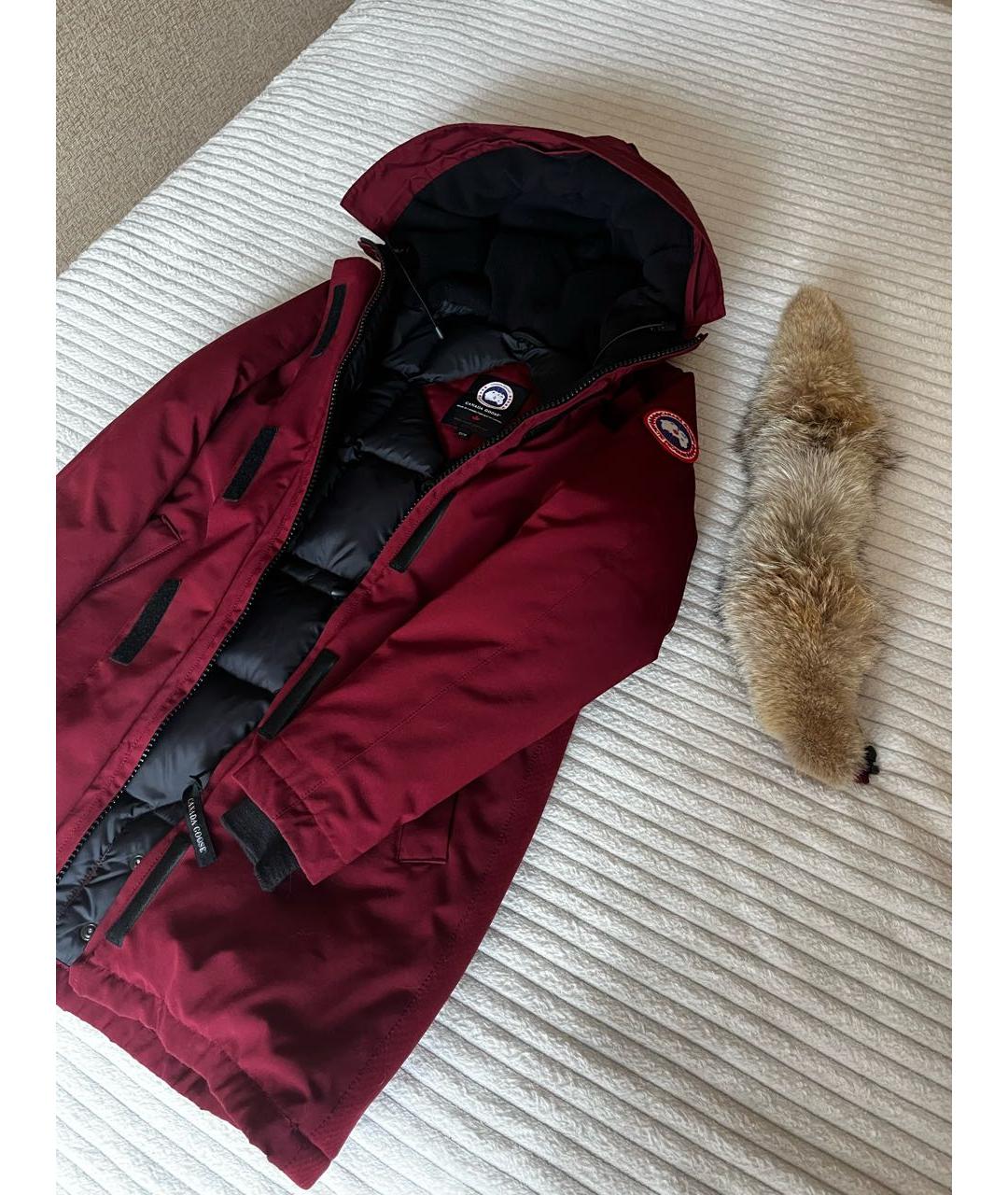 CANADA GOOSE Бордовая полиэстеровая парка, фото 8