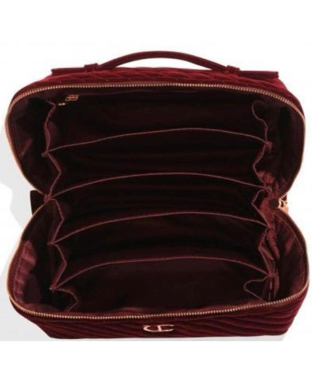 CHARLOTTE TILBURY Бордовая бархатная косметичка, фото 2