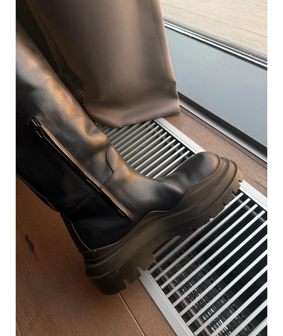 BOTTEGA VENETA Черные кожаные ботинки, фото 3