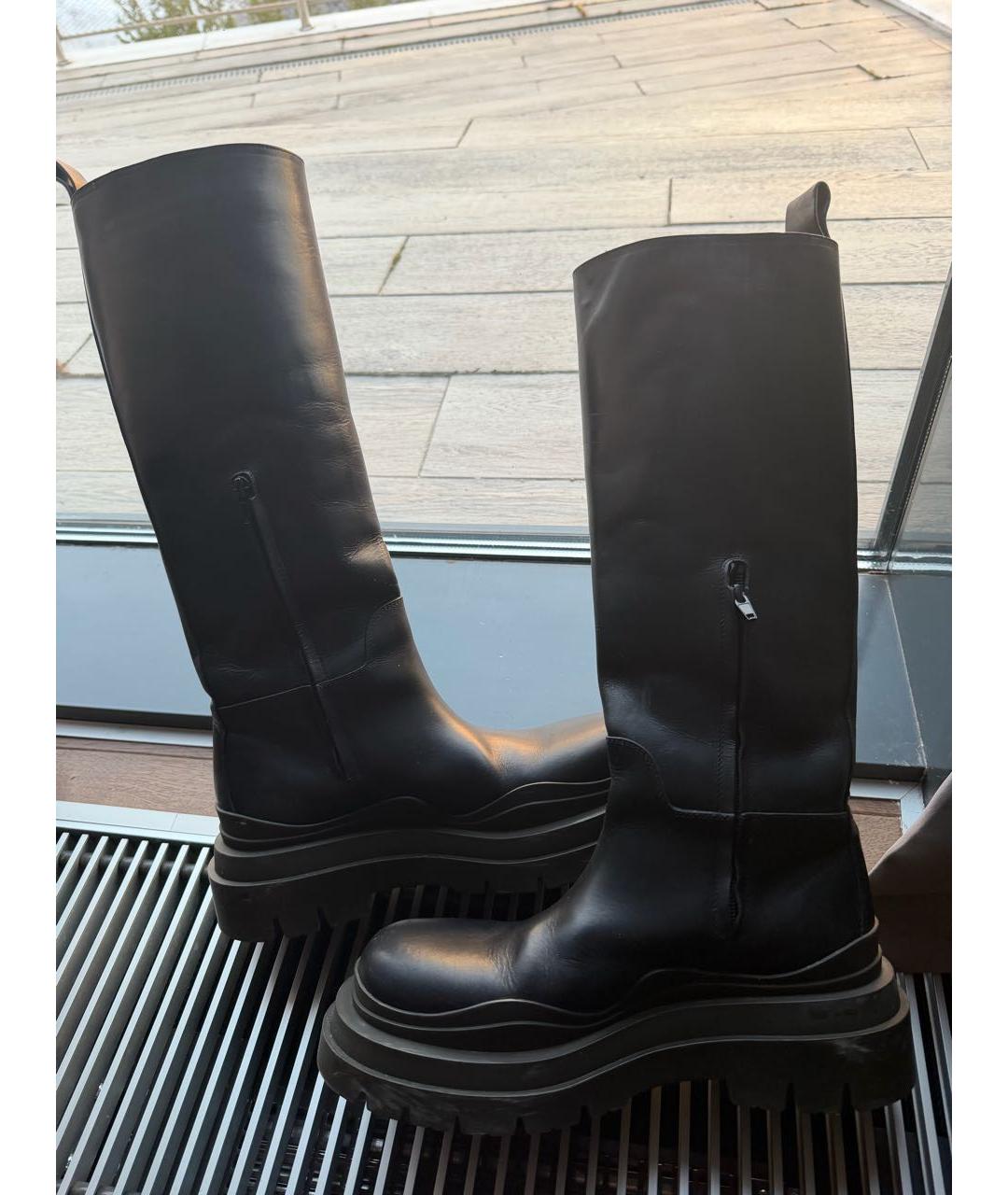 BOTTEGA VENETA Черные кожаные ботинки, фото 6