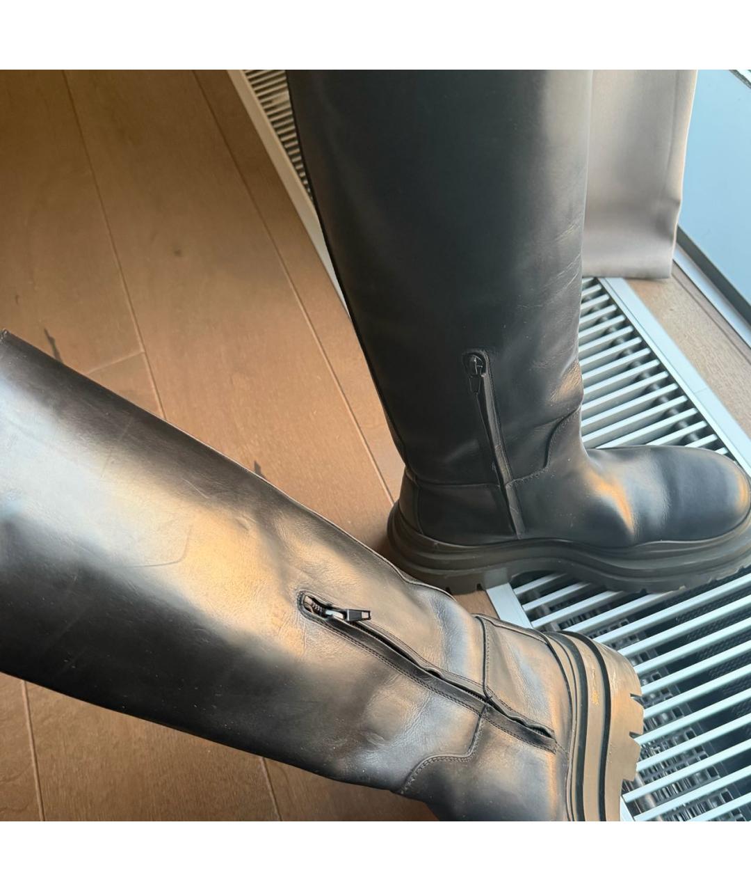 BOTTEGA VENETA Черные кожаные ботинки, фото 7