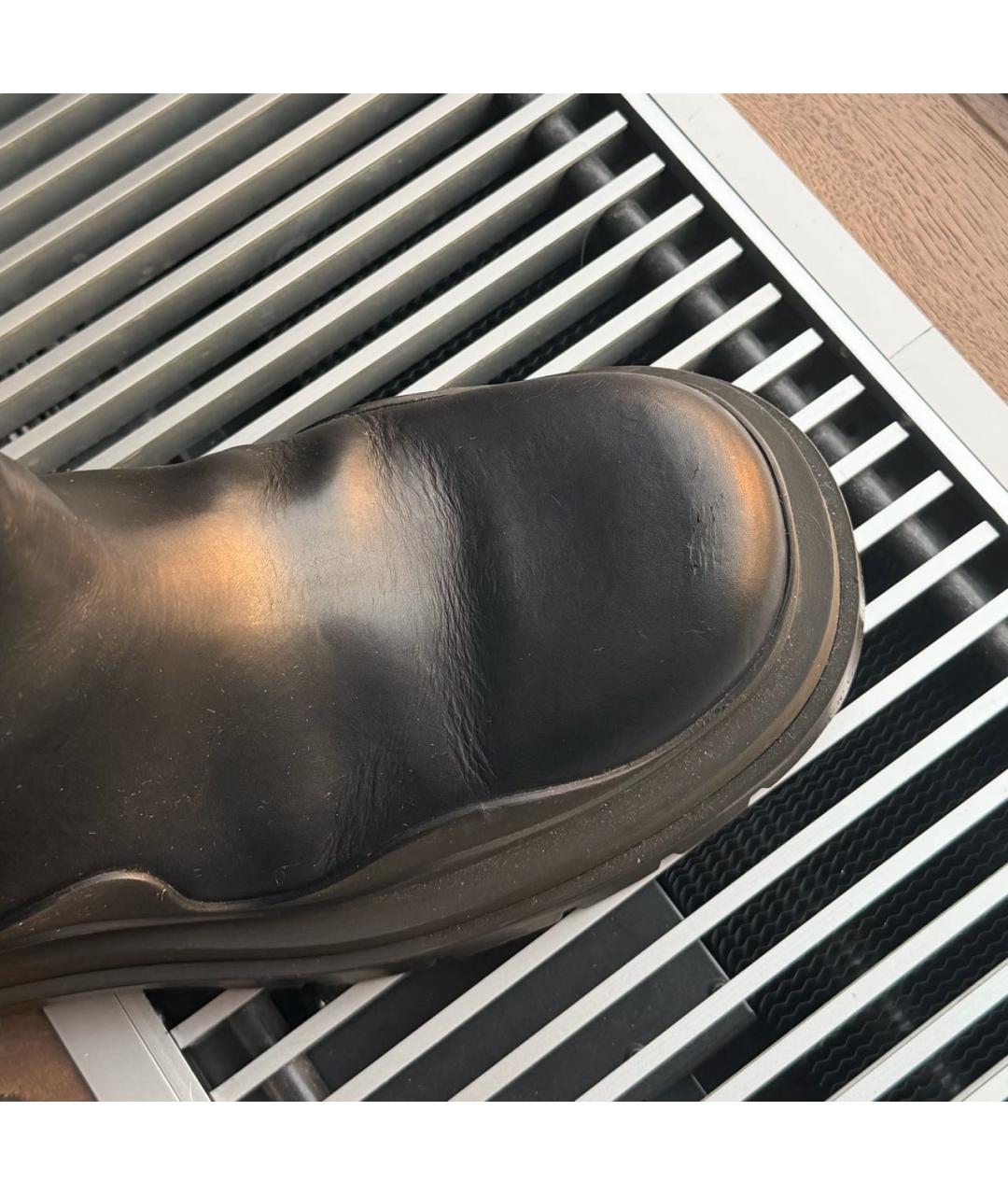 BOTTEGA VENETA Черные кожаные ботинки, фото 5