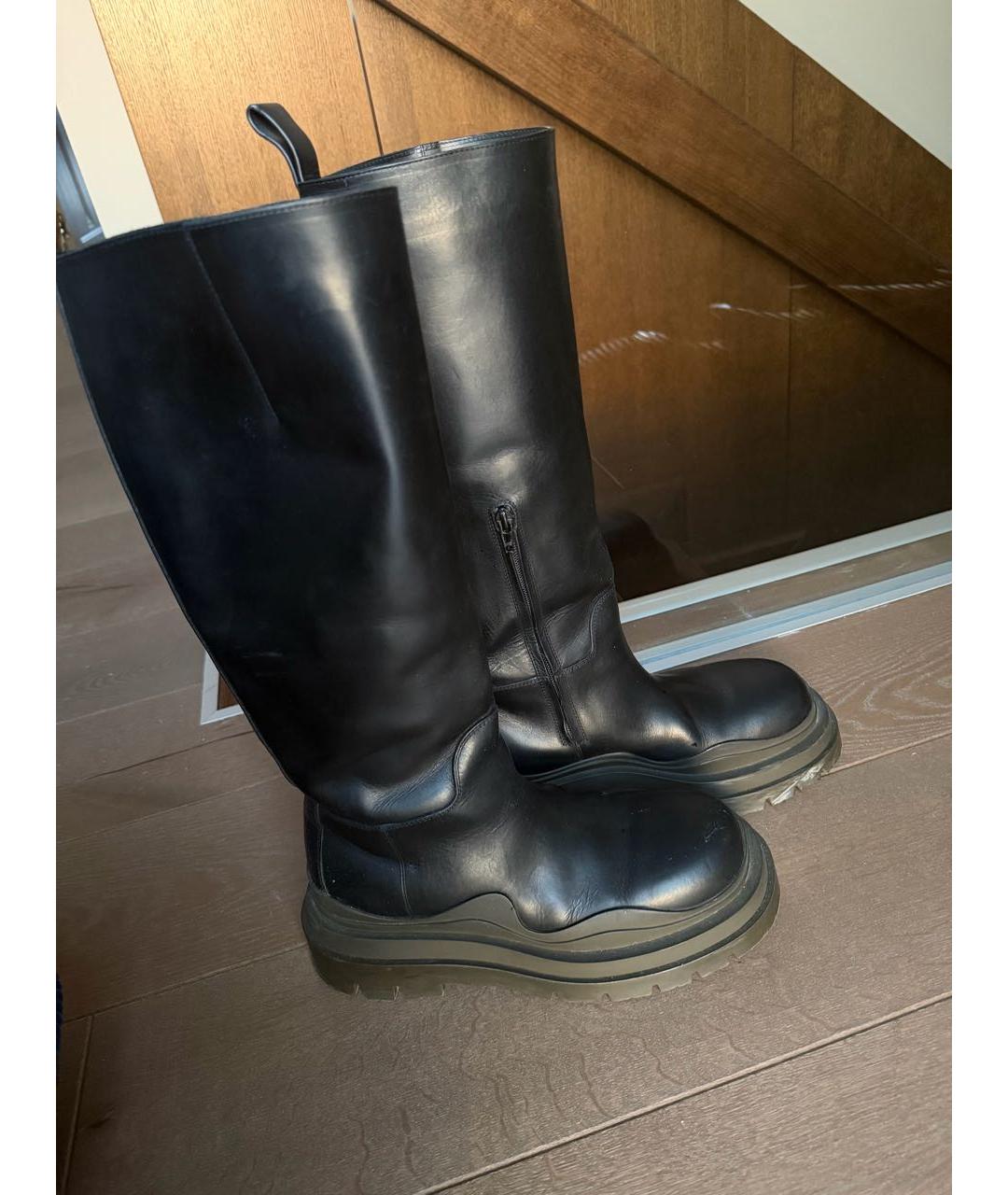 BOTTEGA VENETA Черные кожаные ботинки, фото 8