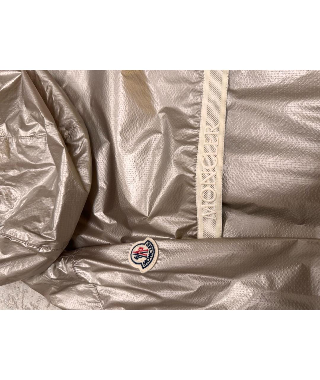 MONCLER Бежевая полиамидовая куртка, фото 4