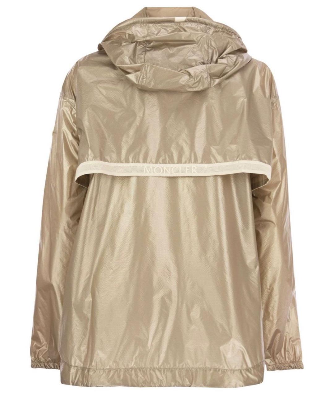 MONCLER Бежевая полиамидовая куртка, фото 2