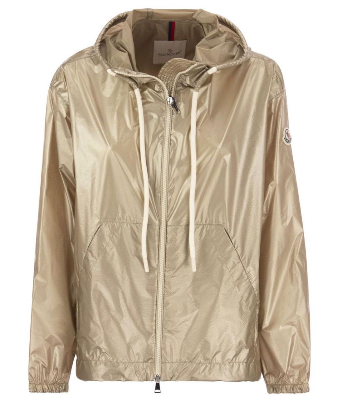 MONCLER Бежевая полиамидовая куртка, фото 7