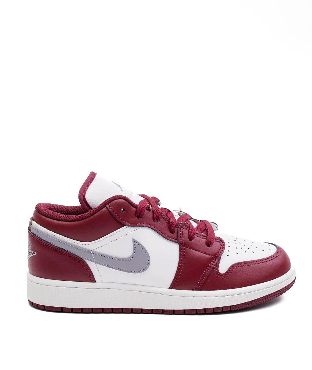 JORDAN Бордовые кожаные кроссовки, фото 1