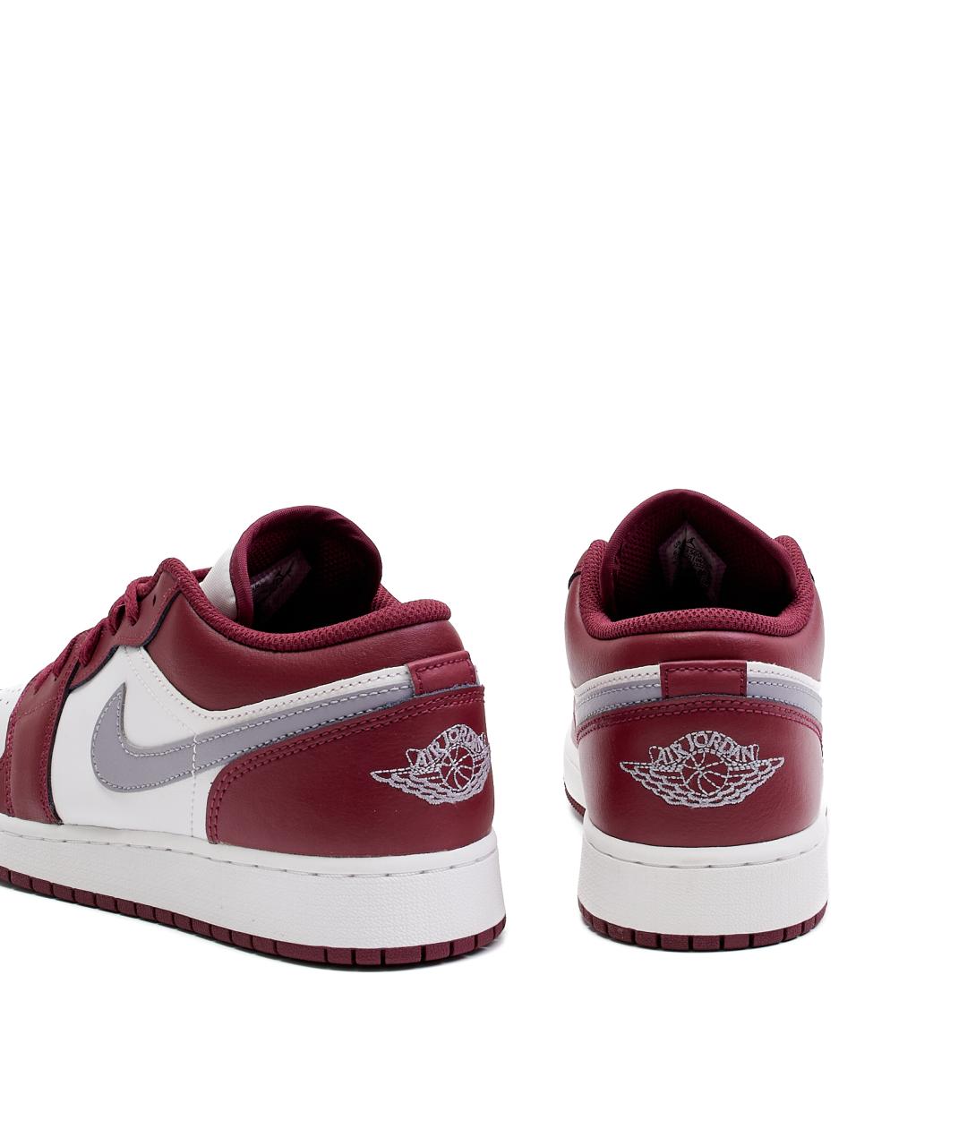 JORDAN Бордовые кожаные кроссовки, фото 3